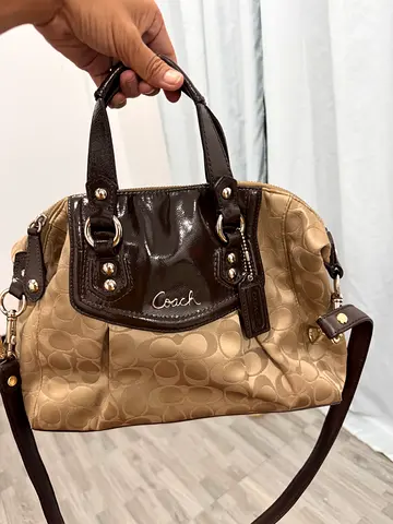 Coach canvass crossbody bag