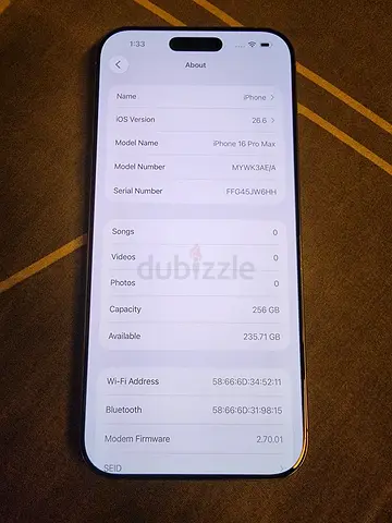 iPhone 16 Pro Max - 256GB, Battery Health 90% (Well Kept)