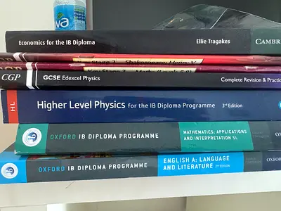 Bundle of IB and GCSE Textbooks – Physics, Maths, English, Economics
