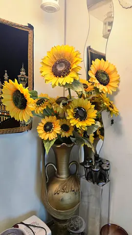 Artificial Sunflower Bouquet in Decorative Vase - Ready to Display