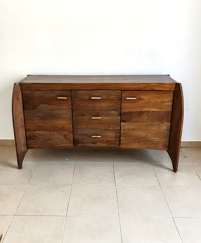 Solid Wood Sideboard / Buffet with 3 Drawers and 2 Cabinets