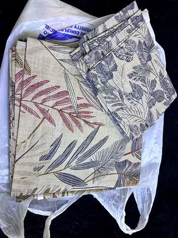 King Size Pure Cotton Bedsheet - Neutral Leaf Print (Brand New)