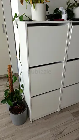 White IKEA shoe rack storage cabinet