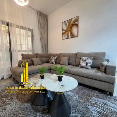 ارقى  شقة غرفة وصالة مفروشة فرش جديد للايجار الشهرى بعجمان - الروضة2 - شارع الشيخ عمار