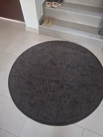 Round carpet gray ikea