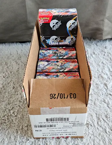 Opened Case Chaos Rising X 6 Pokémon Booster Boxes Factory Sealed Brand New