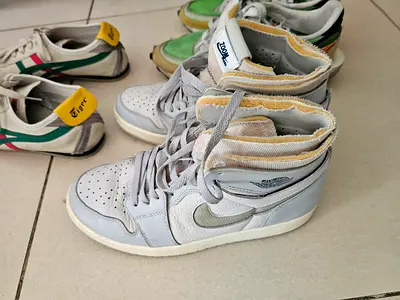 Nike Used Grey Nike High-Top Sneakers (Pair) - Size Unknown, Good Condition