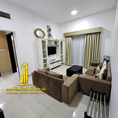 Furnished one-bedroom apartment with new furniture for monthly rent in Ajman - Al Jurf 2 - next to Al Aqsa School