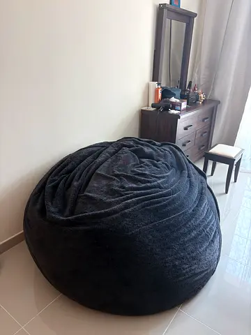 Large Comfortable Charcoal Grey Bean Bag