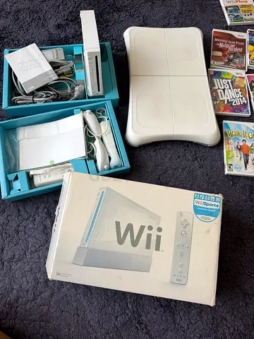Wii console with games