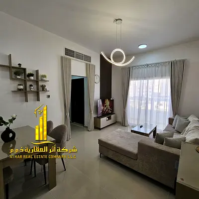 Beautiful furnished one-bedroom apartment with new furniture for monthly rent in Ajman - Al Jurf 3 - next to the Chinese Mall