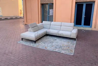Natuzzi Italian Beige L Shape sofa