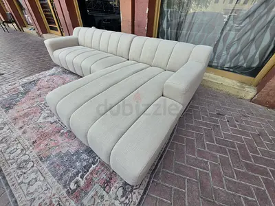 Comfortable Beige Chattels&More L Shape Sofa Beige