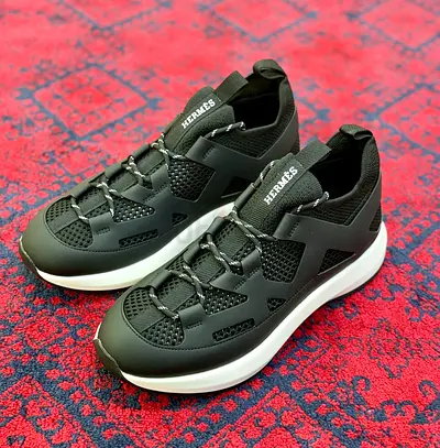 Black Hermes katana sneakers