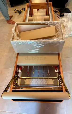 Wooden Pilates Reformer with Adjustable Springs – Good Condition
