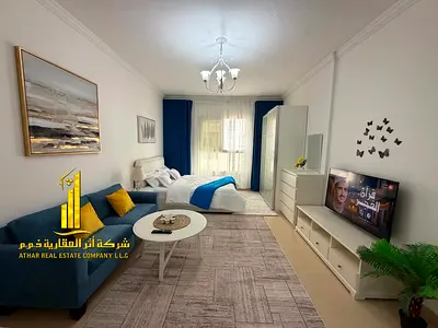 استوديو فاخر ثاني ساكن بمطبخ منفصل مع بلكونه باطلاله مفتوحه ✨عجمان ابراج الياسمين. للإيجار الشهري.الإيجار يشمل الفواتير والإنترنت وموقف