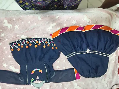 Baby girls navy embroidered pakistani gharara dress - size 12-18 months (used twice)