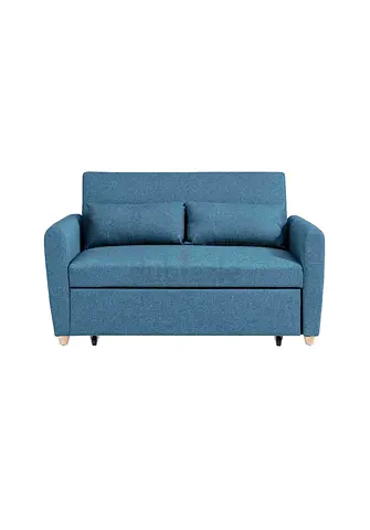 Blue 2-Seater Sofa Bed - Compact & Comfortable