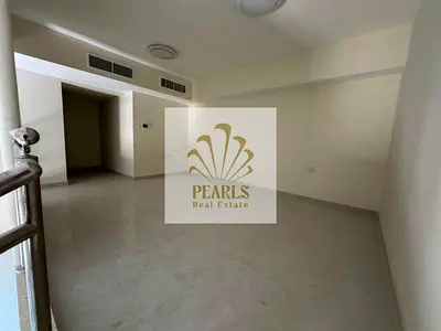 First time in Ajman, a duplex studio with 2 bathrooms, a balcony, an open view, central air conditioning, the largest studio space, and modern finishe