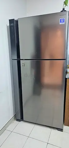 Hitachi 510L Double Door Refrigerator, Premium Silver