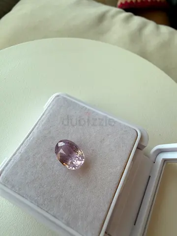Loose oval faceted sapphire orange pink gemstone Grs certified 3.19ct