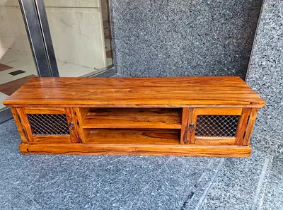 TV unit - Entertainment center- TV table - TV cabinet - solid wood