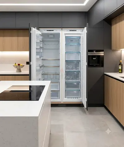 Siemens latest model IQ-700 separate fridge and freezer set built-in fully-integrated model ztyes