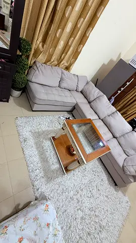 Light grey L-shaped sectional sofa - good condition