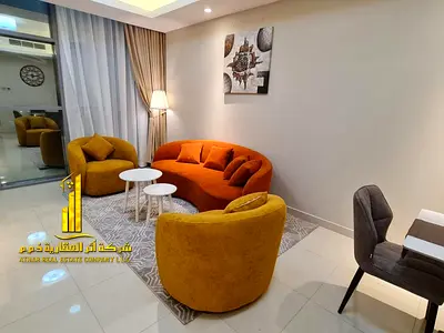 شقة غرفة وصالة بعجمان - الراشدية1 - غلفا تاور - مفروشة فرش فندقى للايجار الشهرى