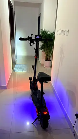 Electric Scooter with Seat — Comfy Ride, Bright LED Lights