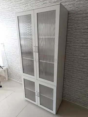 White 4-Door Storage Cabinet