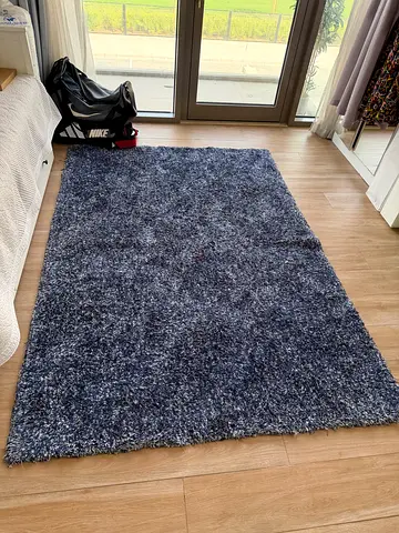 Shaggy Blue Rug - large
