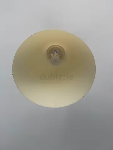 Cream pendant ceiling light - simple round shade