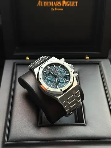 Audemars Piguet Royal Oak Chronograph Stainless Steel Watch (Blue Dial)