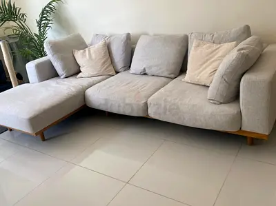 Selling brand new condition West elm New port Feather filled L Shape Sofa Beige