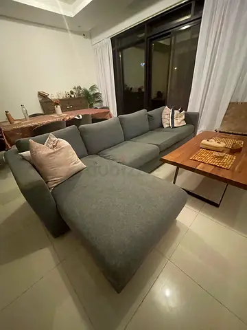 MOVE OUT SALE Comfortable Light grey 4-seater sofa in excellent condition