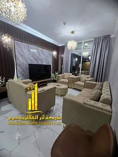 Luxury apartment for monthly rent, two bedrooms and a hall with a sea view, fully furnished with hig