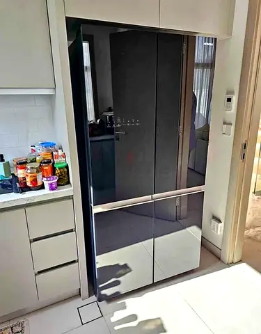 4 door Refrigerator Hitachi black glass body same brand new look free delivery with warranty