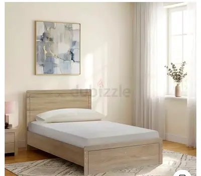Oasis Single Bed - Solid Wood Look, Single (90x200 cm) Mattress Size