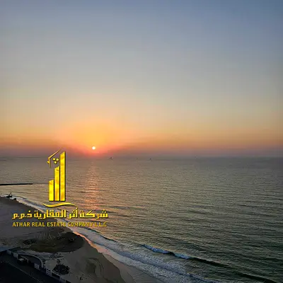 باطلاله بحريه اول ساكن افخم وارقى غرفتين وصاله مفروشه بالكامل للايجار الشهري في ابراج الريزدنس كورنيش عجمان