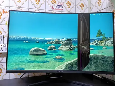 Curved Z-Edge Monitor (cracked screen) - 32" for sale,only screen have crack , perfect working condi