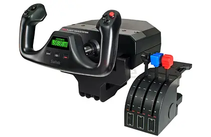 Saitek Pro Flight Yoke System with Throttle Quadrant - Good Condition