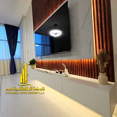 First tenant, luxurious and elegant two-bedroom apartment with a fully furnished living room, availa