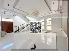 Villa for rent in Al Yasmin, first occupancy / five rooms / indoor parking / maid's room / built-in 