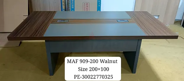 Office Conference Table Walnut 200 x 100 cm - Good Condition