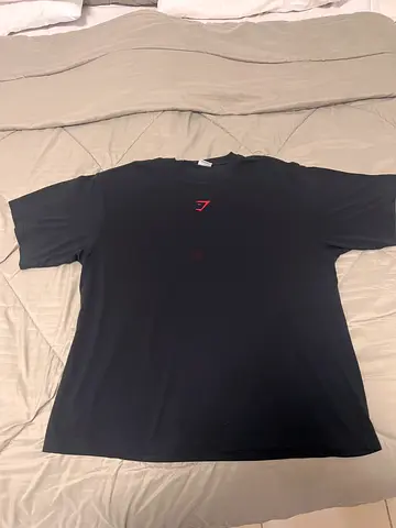 Gymshark power t-shirt black and red size XL