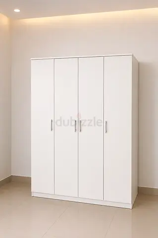 Modern White 4 Door Wardrobe