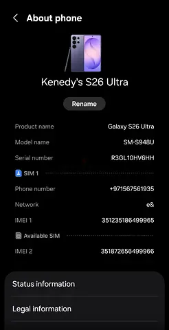 Samsung S26 Ultra