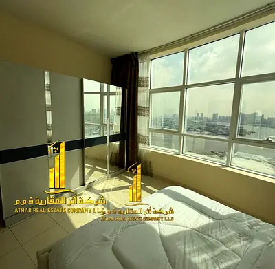 Luxurious one-bedroom apartment with brand new furnishings for monthly rent in Ajman - Al Rashidiya 1 - Orient Towers