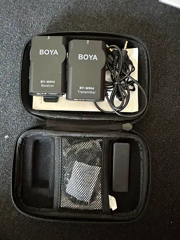 Boya BY-WM4 Wireless Lavalier Mic Set with Carry Case (Transmitter + Receiver)